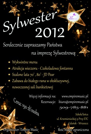 Plakat Sylwester 2011/2012